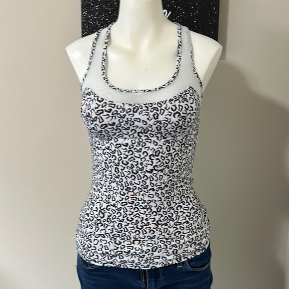 Varley Tank Top Vidora Vest Sleeveless Leopard Printed Sports Shirt Athletic M - Picture 2 of 11